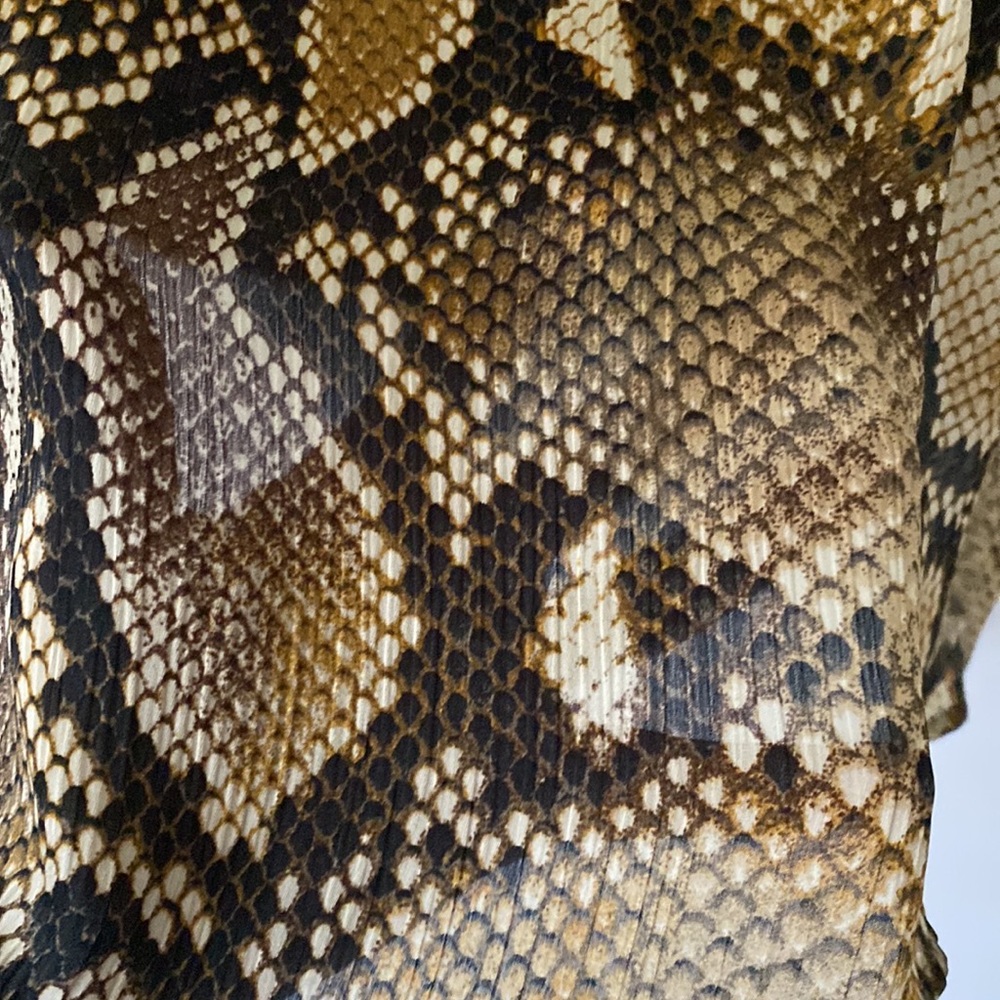 Zara Oversized Python Snake Animal Print Blouse S… - image 8